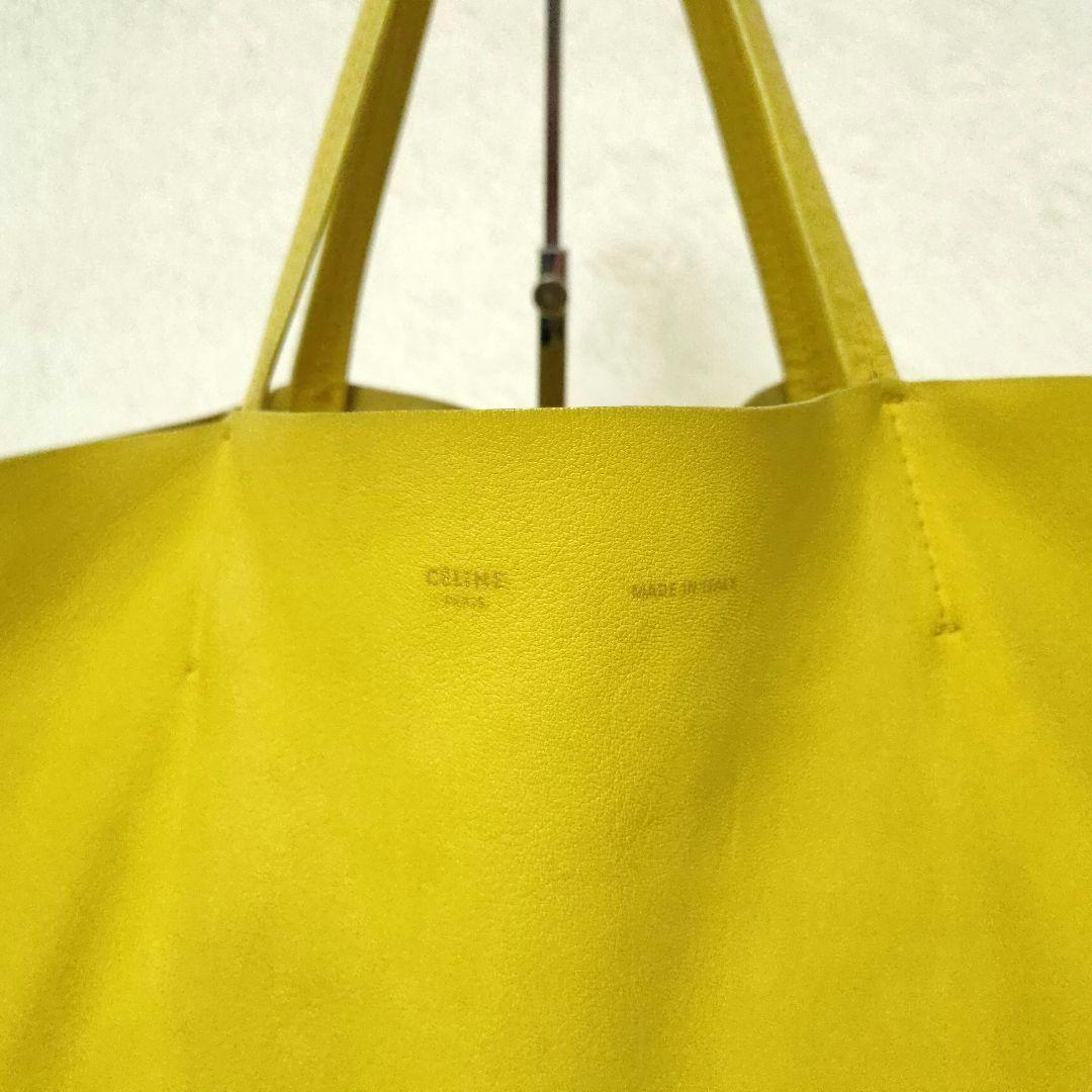希少色 セリーヌ トートバッグ ホリゾンタルカバ イエロー 大