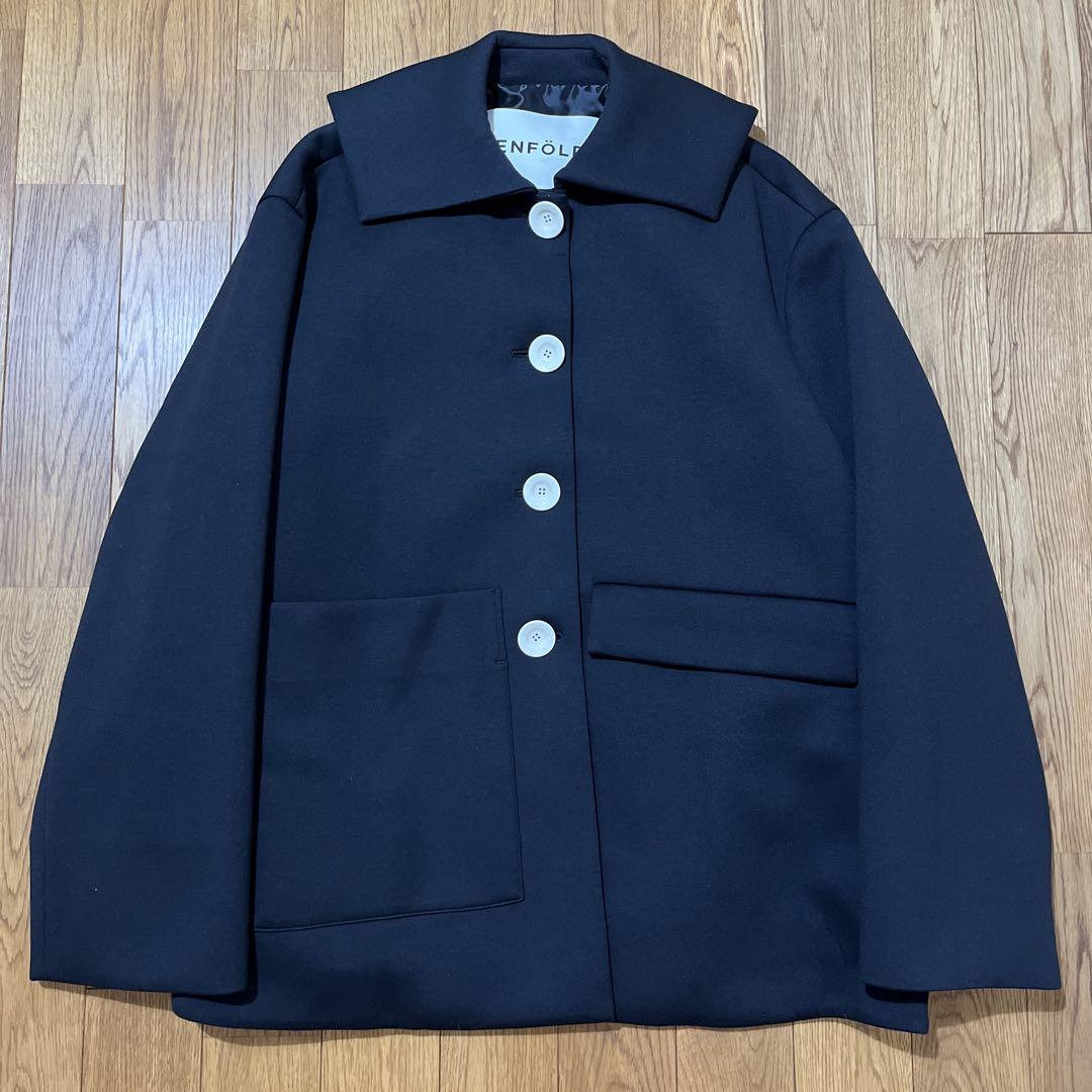 未使用品】ENFOLD FLAT COLLAR SILHOUETTE COAT - メルカリ 未使用品】ENFOLD FLAT COLLAR SILHOUETTE COAT - メルカリ