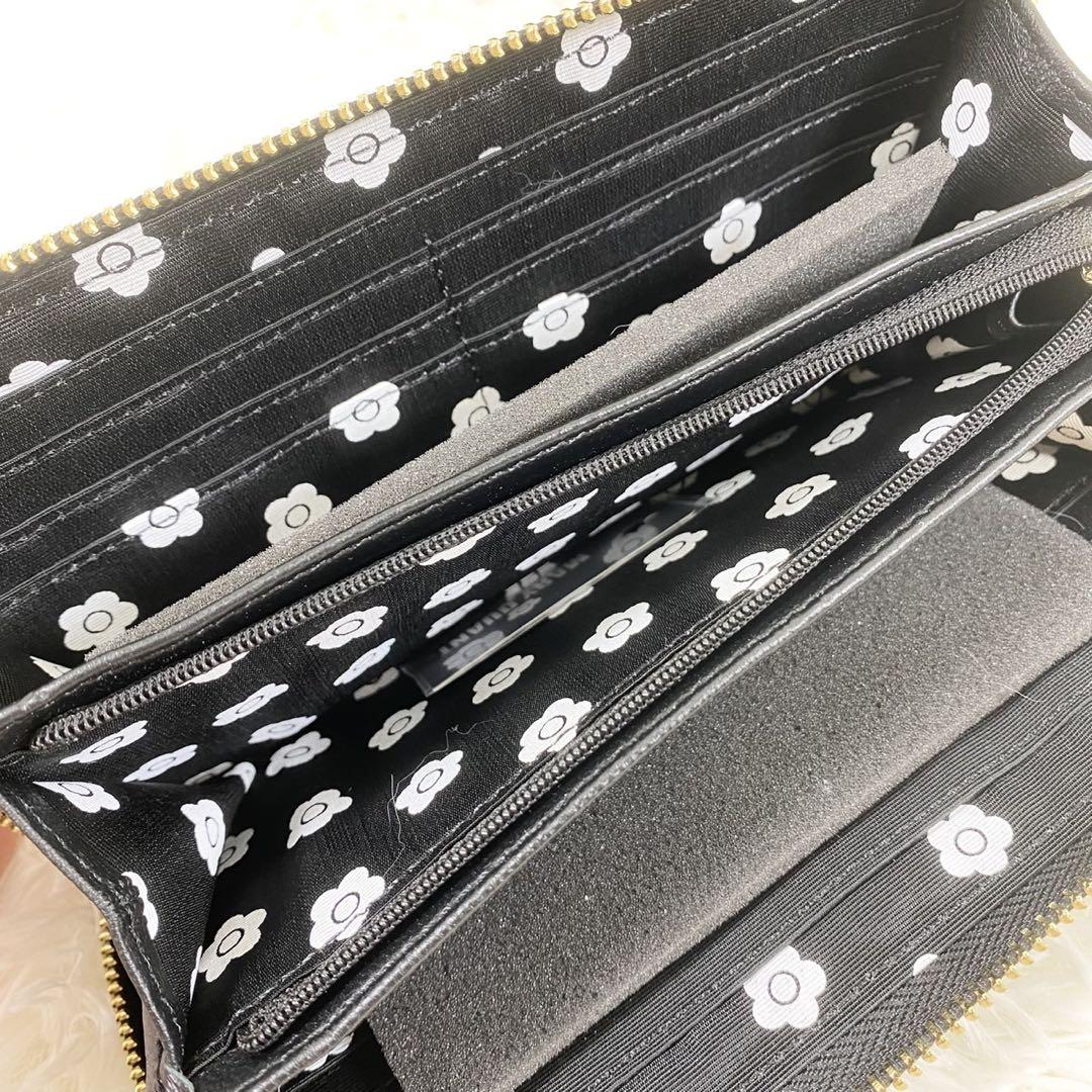 春夏新作モデル 極美品 MARY QUANT ブラック 長財布 小物