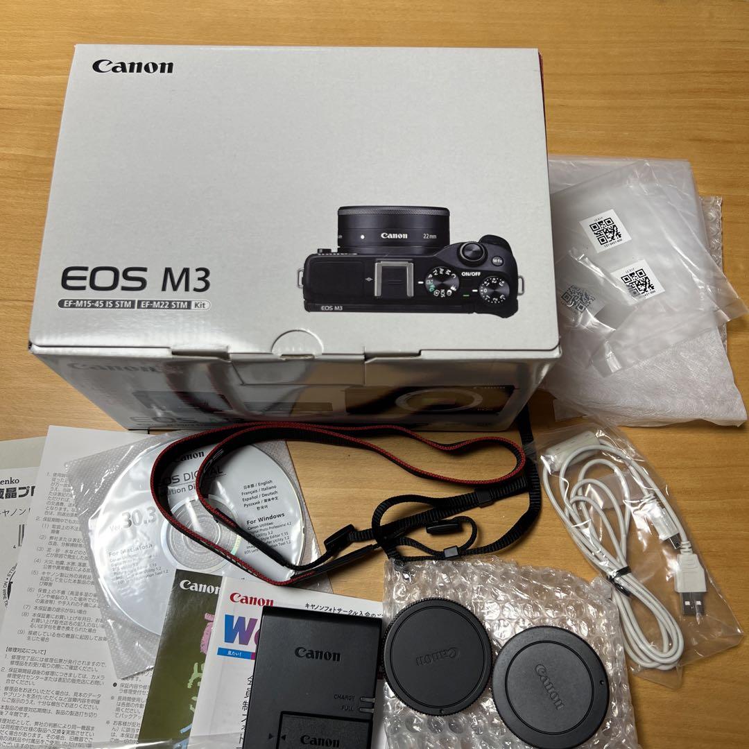 【美品】CANON  EOS M3 ダブルレンズキット ミラーレス一眼カメラ