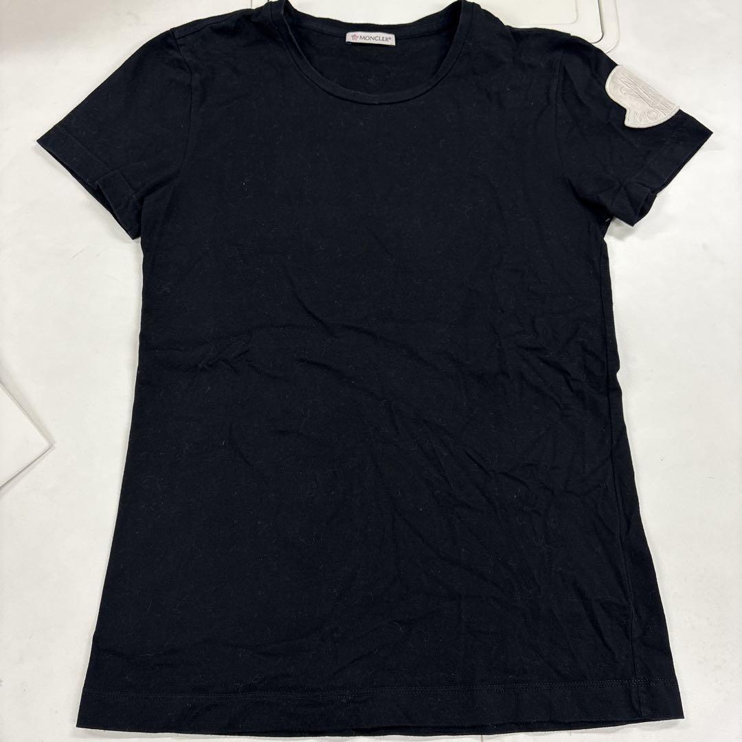 美品✨モンクレール　MONCLER ポロシャツ　ロゴワッペン　半袖　黒色　M 色々な ☆モンクレール - MONCLER ブラック モンクレールなら