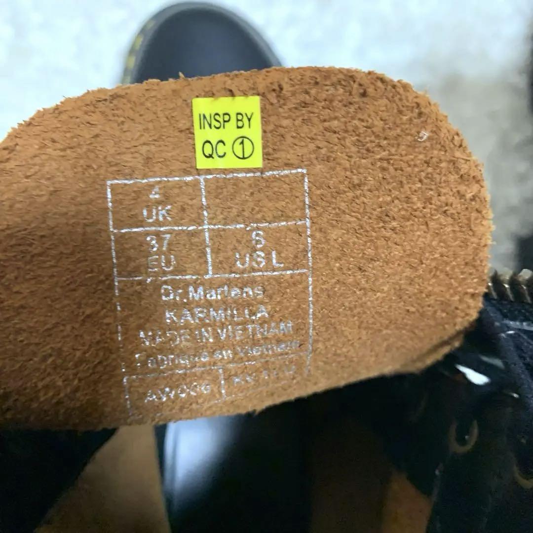 極美品✨ Dr.Martens 9ホール ブーツ ブラック フロントジップ