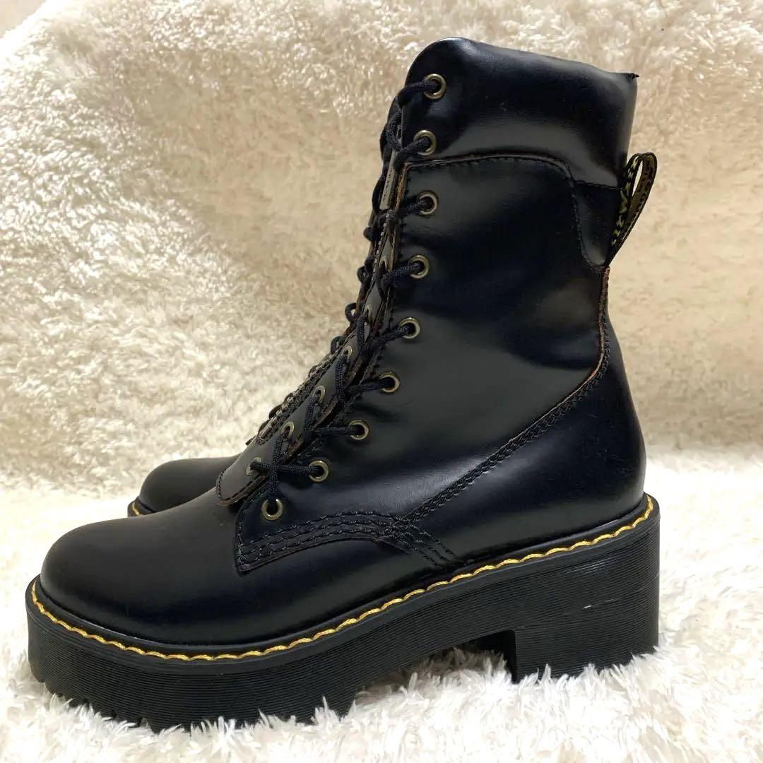 極美品✨ Dr.Martens 9ホール ブーツ ブラック フロントジップ