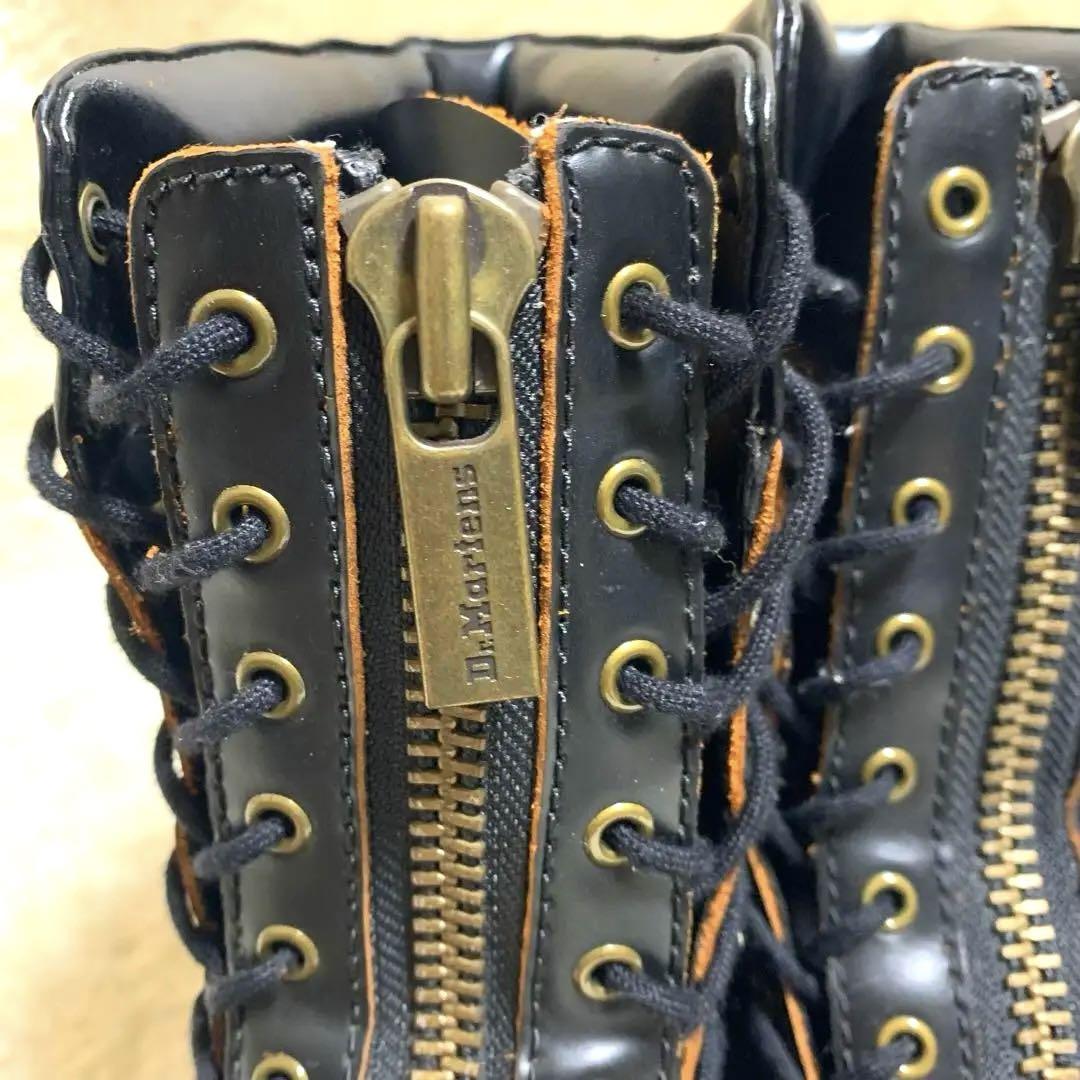 極美品✨ Dr.Martens 9ホール ブーツ ブラック フロントジップ