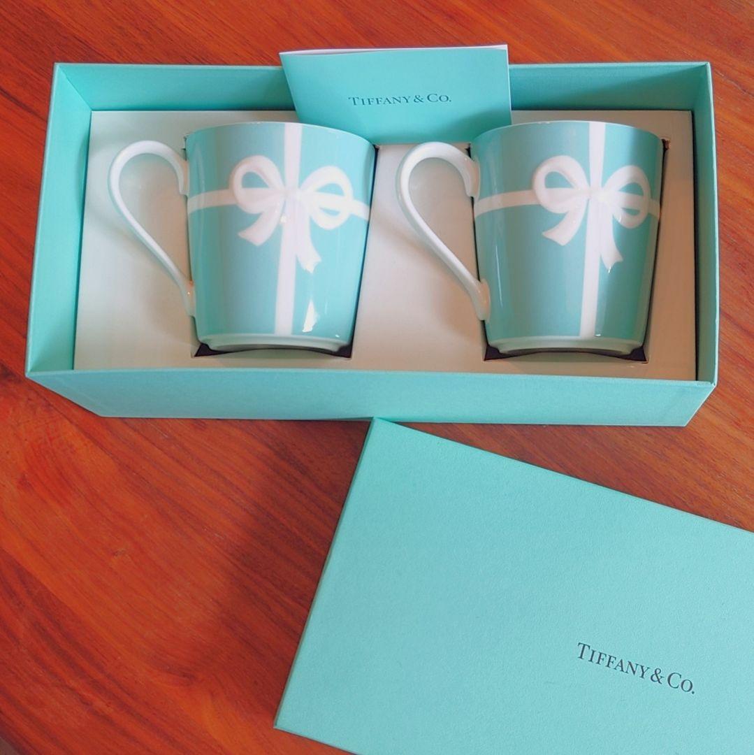 未使用美品✨Tiffany & Co. ティファニー リボン マグカップ ペア