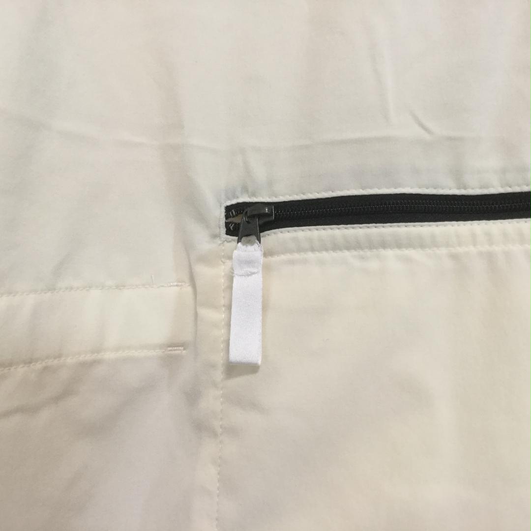 【ナイキ 長袖ハーフジッププルオーバー】 ロゴ 白 L 古着