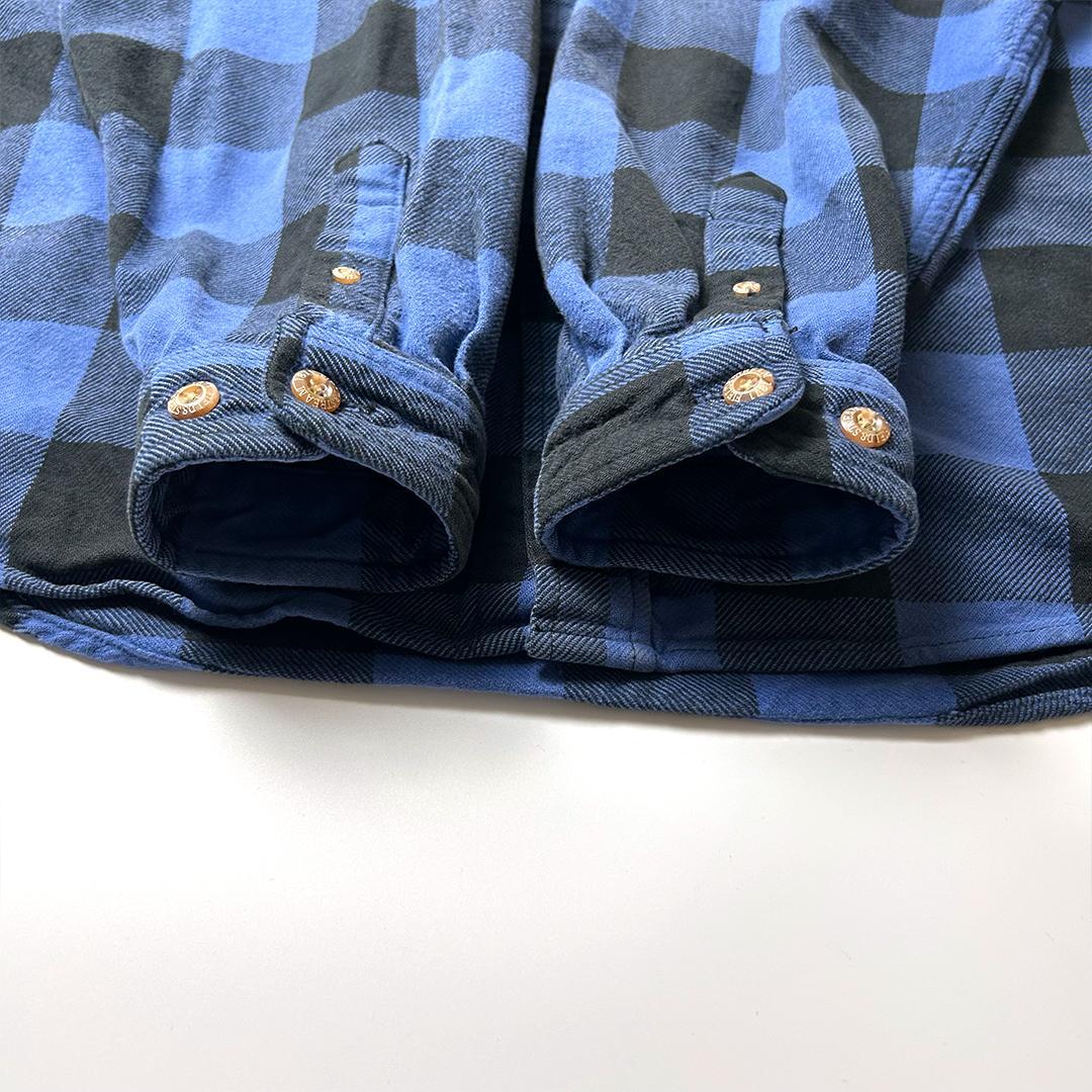 field&stream ネルシャツ XL ブロックチェック ブルー ヘビーネル - メルカリ
