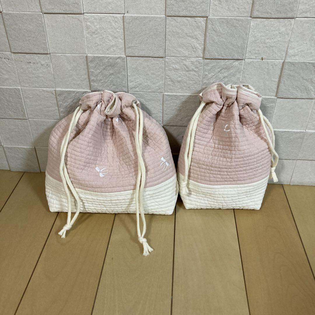 入園入学準備  6点セット ヌビ ピンク 女の子 韓国 入園入学6点セット手づくりキット ヌビ無地生地 ヌビキルト
