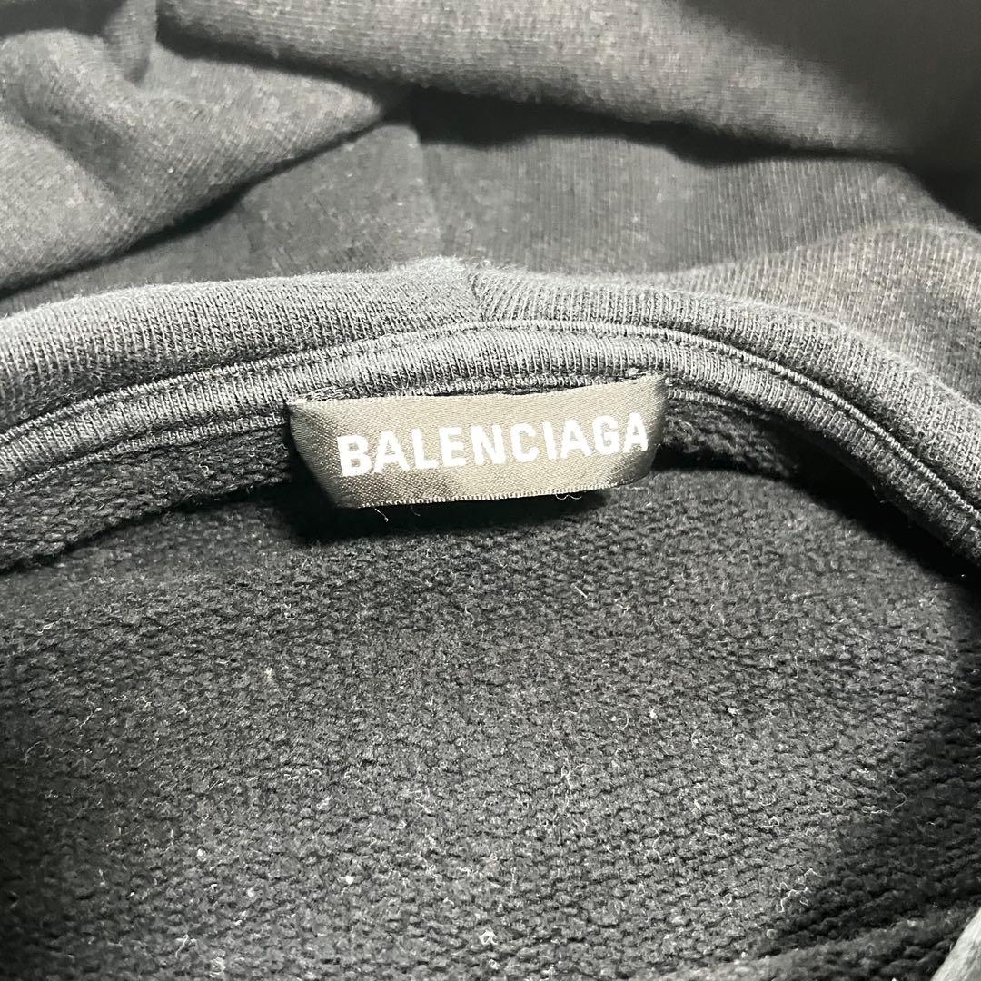 ★即完売商品★ バレンシアガ パリ フラッグ 刺繍フーディー パーカー