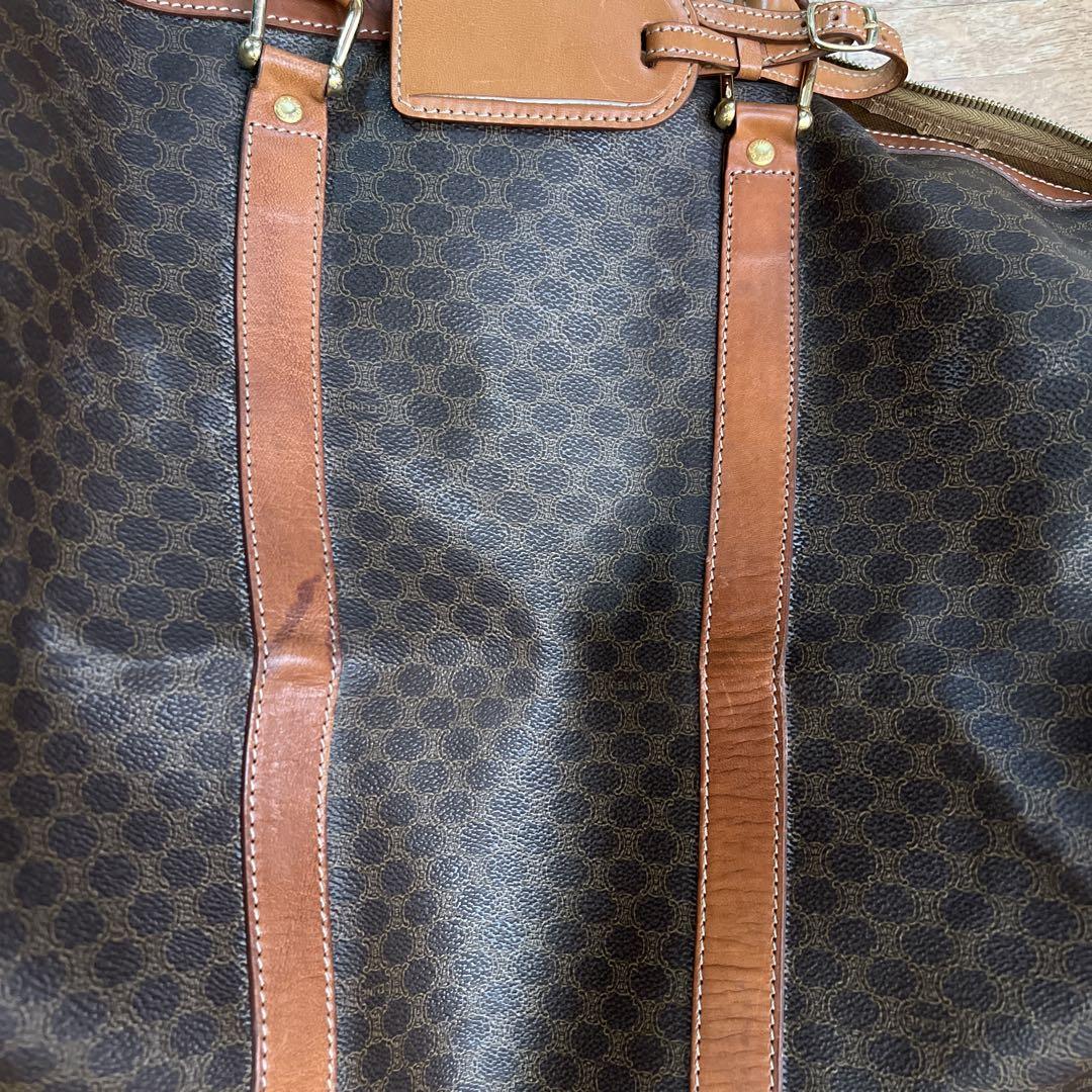 CELINE ボストンバッグ 黒 キャンバス・レザー