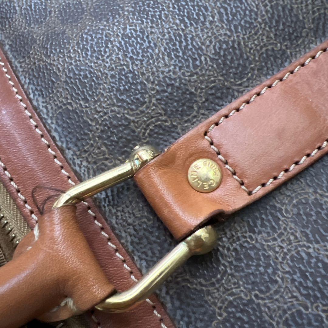 CELINE ボストンバッグ 黒 キャンバス・レザー