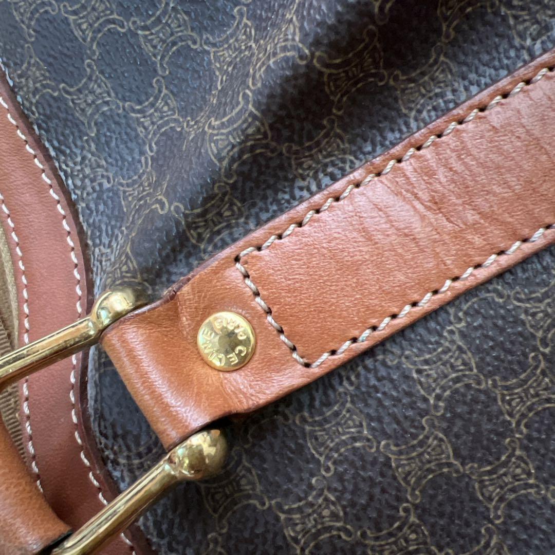 CELINE ボストンバッグ 黒 キャンバス・レザー