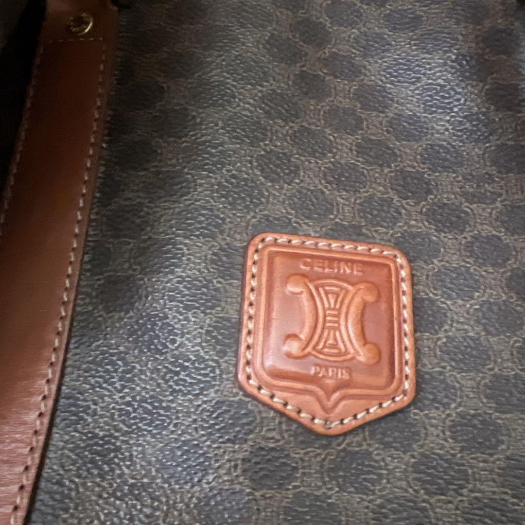 CELINE ボストンバッグ 黒 キャンバス・レザー