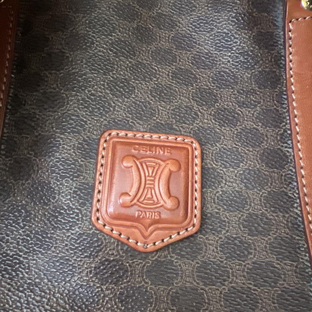 CELINE ボストンバッグ 黒 キャンバス・レザー