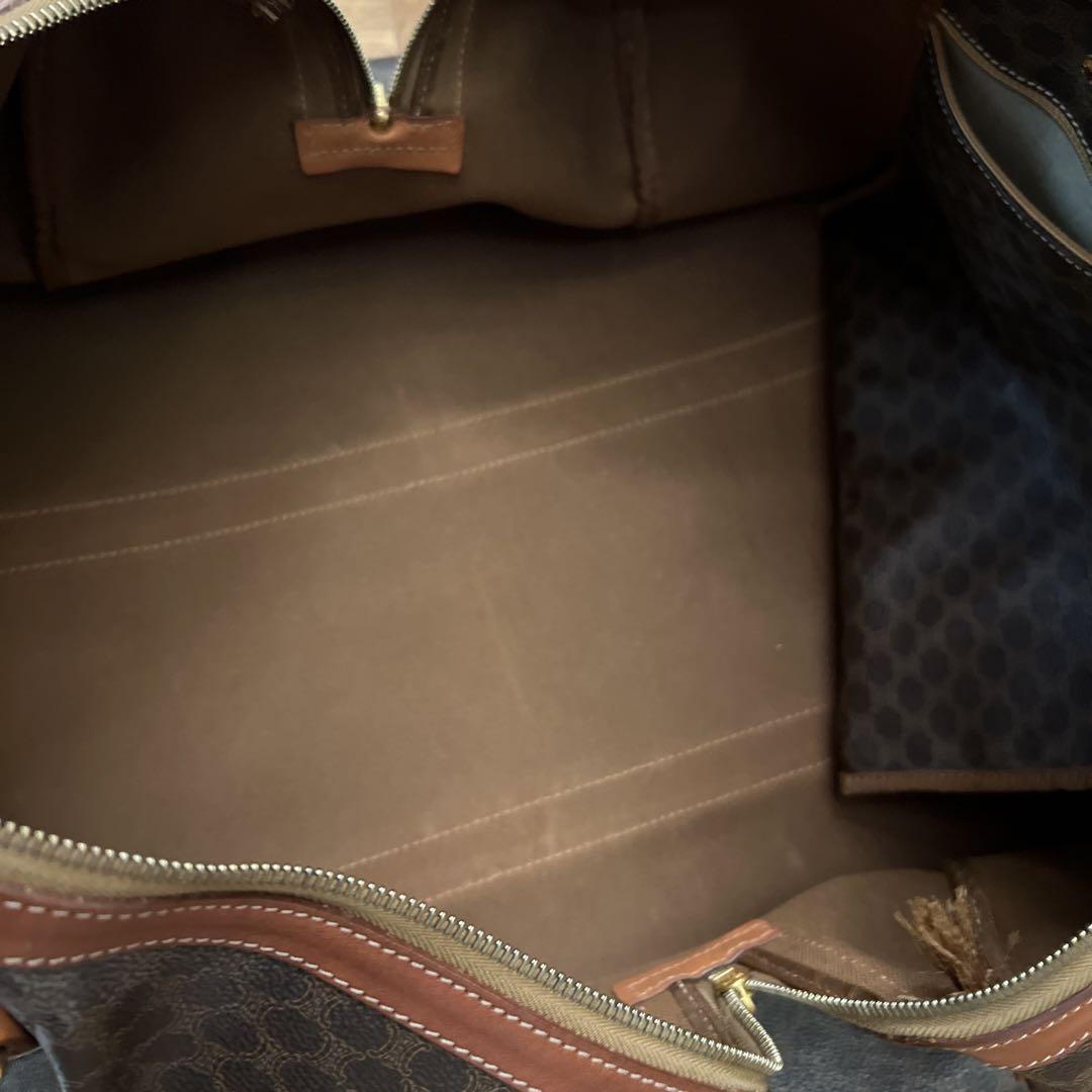 CELINE ボストンバッグ 黒 キャンバス・レザー