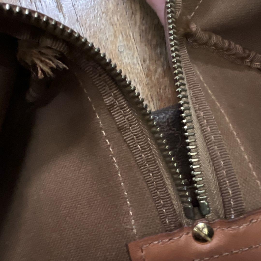 CELINE ボストンバッグ 黒 キャンバス・レザー