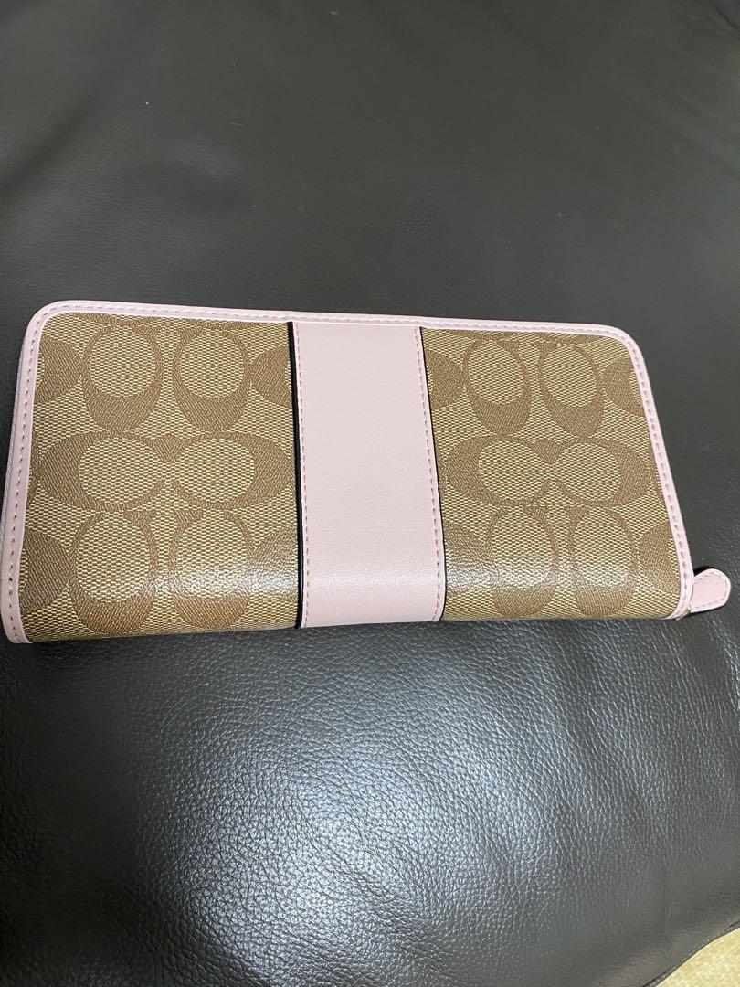 【値下げ】Coach 長財布 ブラウン ピンク