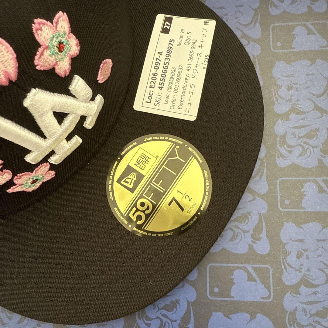 【新品】【dodgers】59FIFTY キャップ 7 1/2(BLACK)