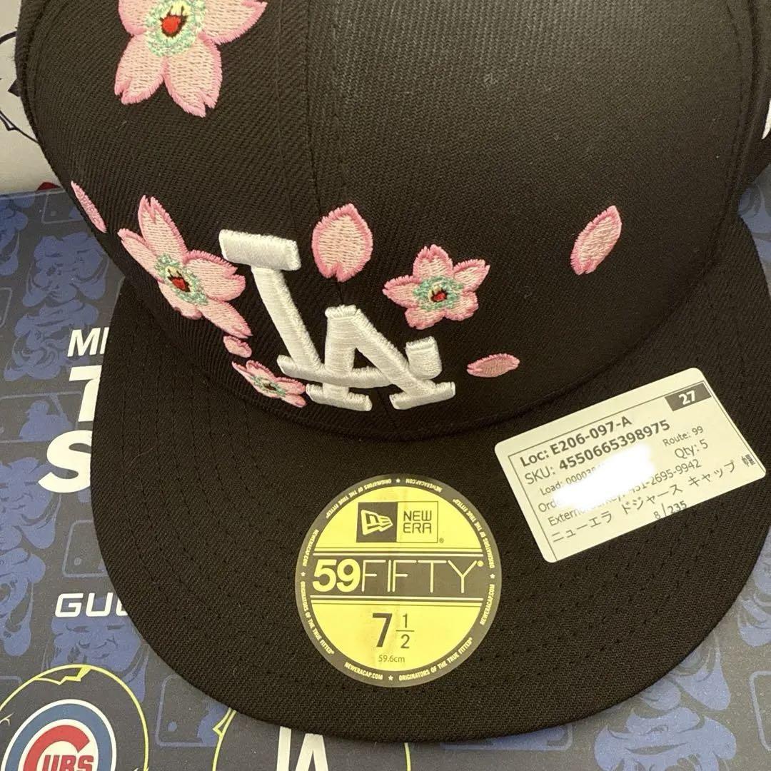 【新品】【dodgers】59FIFTY キャップ 7 1/2(BLACK)