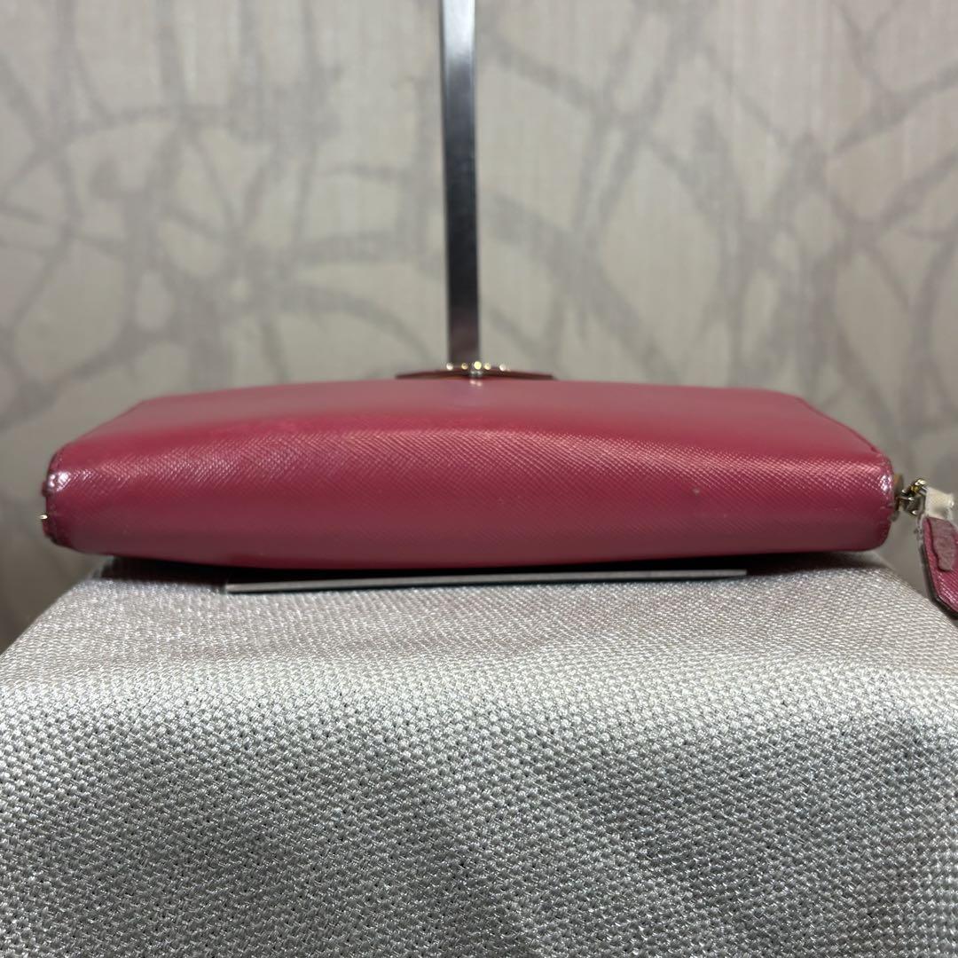 PRADA プラダ　長財布　トライアルアングルロゴ ラウンドファスナー　レザー