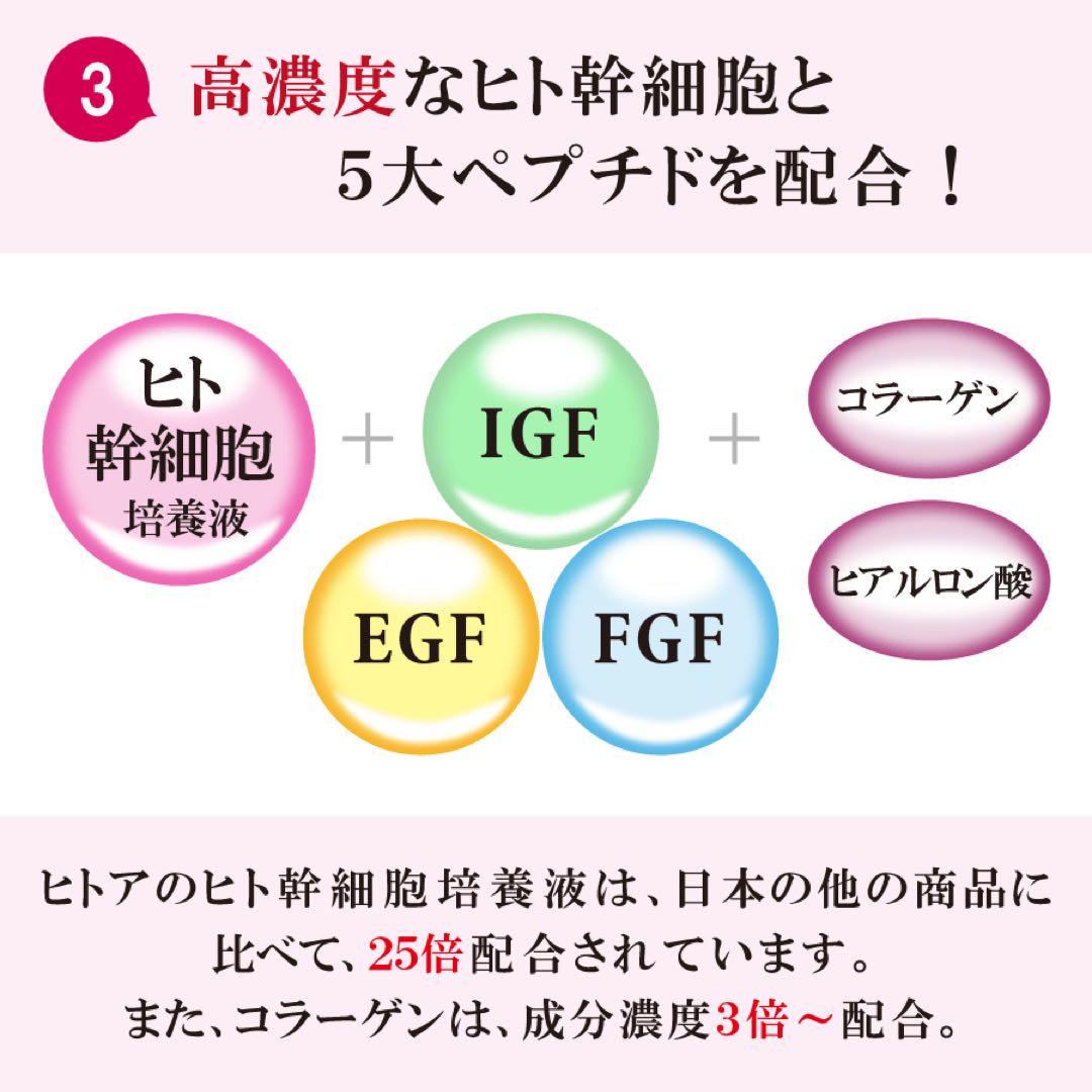 美容液　ヒトア　ヒト幹細胞培養液　30ml 3本