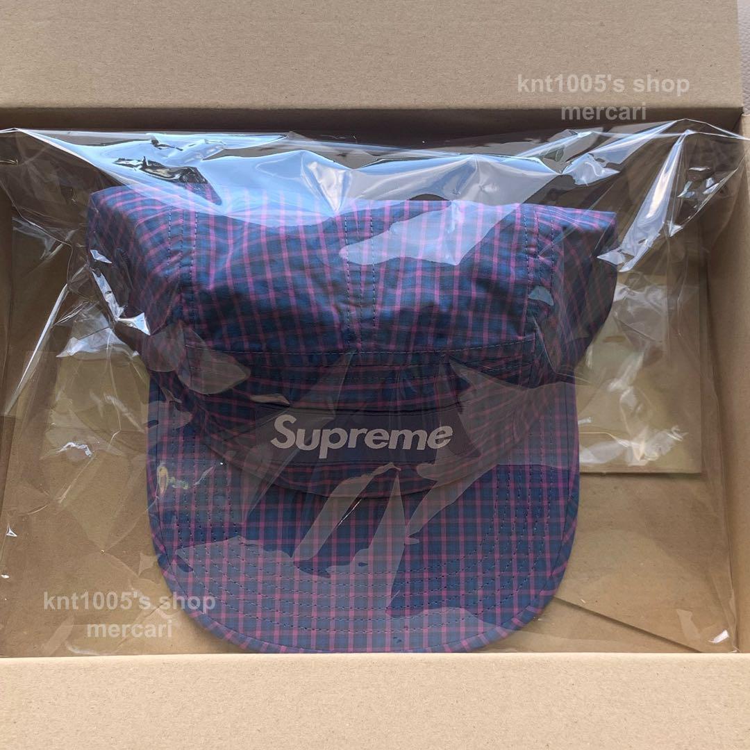 Supreme Cordura Plaid Camp Cap Blue キャップ