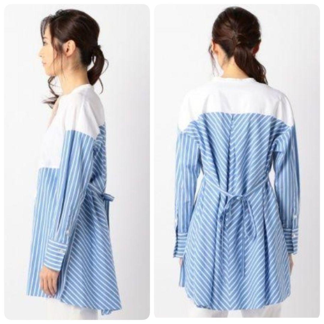 美品 23区 大きいサイズ 44 上質 カンクリーニ スキッパーシャツ ロング 美品 23区 大きいサイズ 44 上質 カンクリーニ スキッパーシャツ