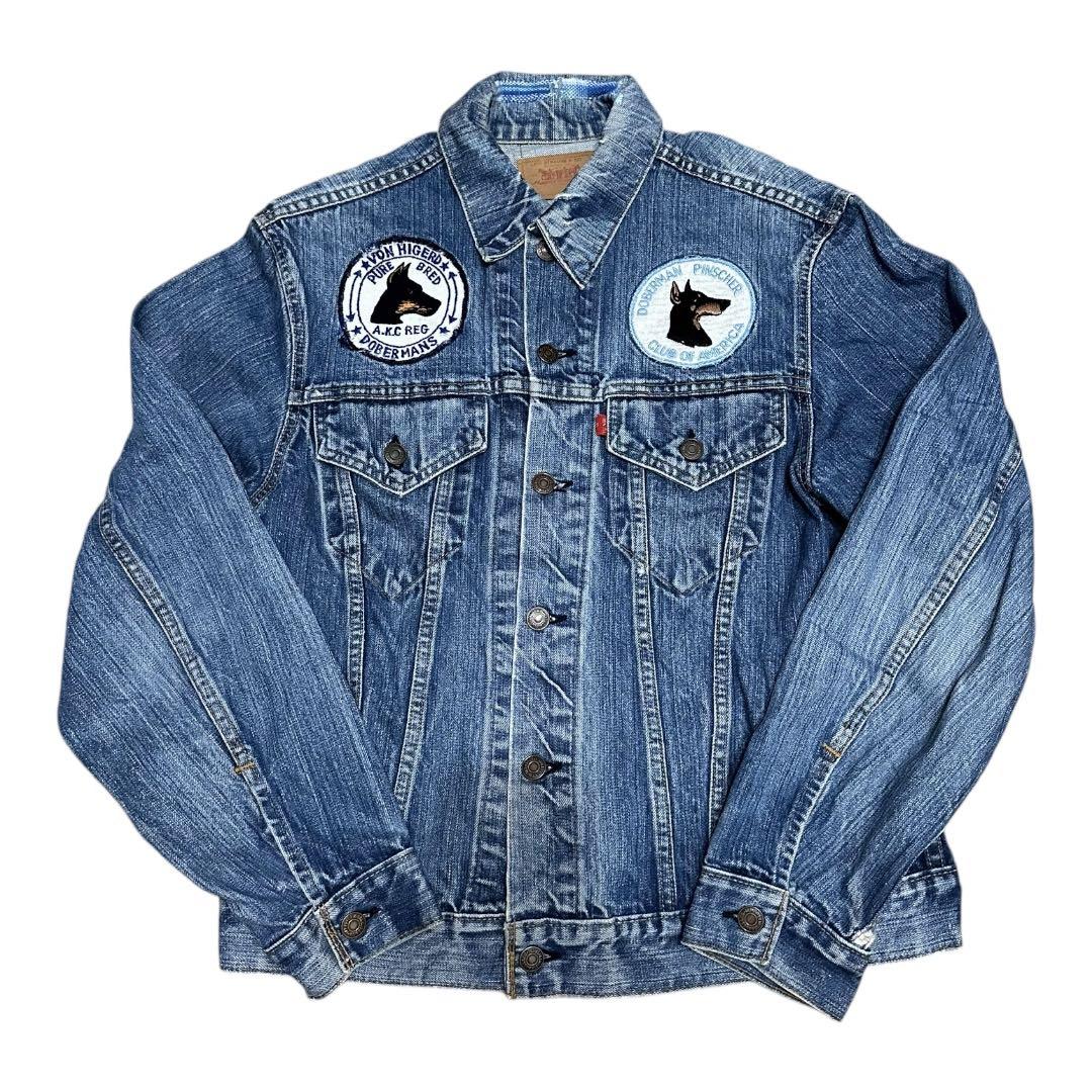 Levis デニムジャケット パッチ付き インディゴ