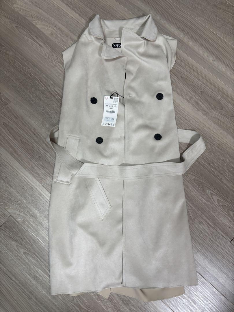 最低 価格ファッション - ZARA ロング フェイクスエード ベスト