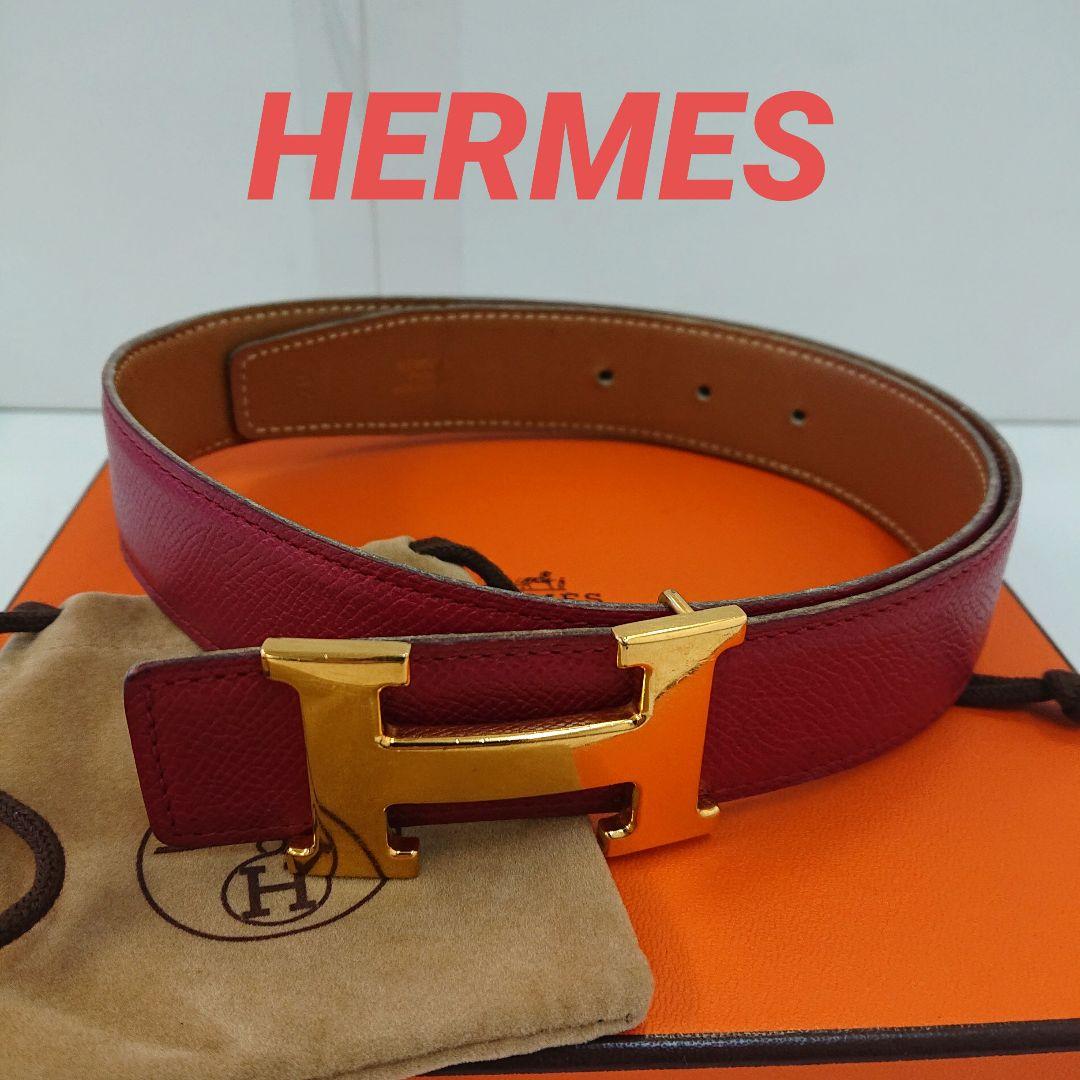 KM11 エルメス コンスタンス Hベルト レディース □B刻印 ゴールド金具