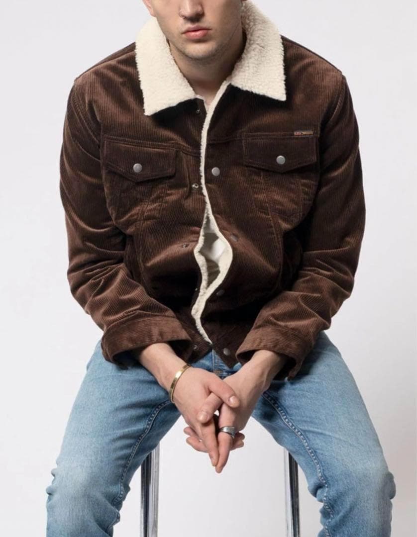 ヌーディージーンズ　コーデュロイ　ボア　ジャケット Nudie Jeans　新品 ヌーディージーンズ デニムジャケット Nudie Jeans 裏ボアコーデュロイ