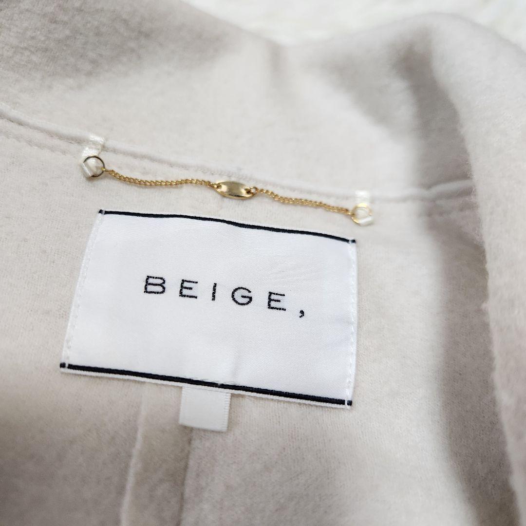 BEIGE ミドルレングス ラグランスリーブ アウター ホワイト 4