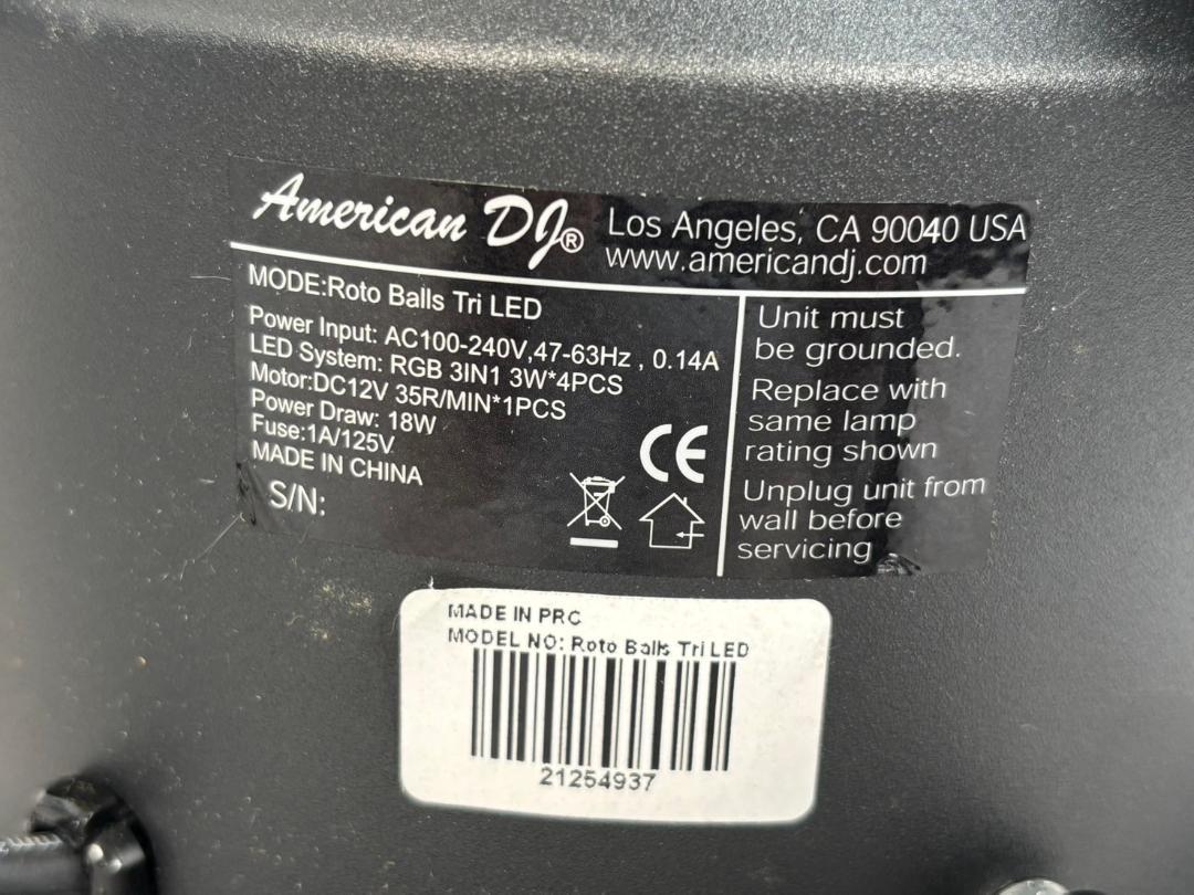ADJ American DJ-ROTO BALLS TRI LED 舞台 照明