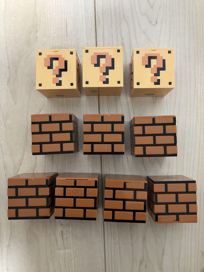 スーパーマリオブラザーズ　ハテナ　レンガブロック　小物ケース　コイン約190枚 スーパーマリオブラザーズ ハテナ レンガブロック 小物ケース