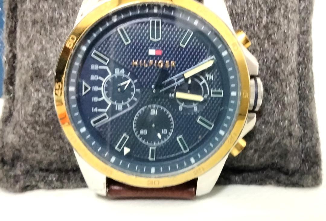 Tommy Hilfiger クロノグラフ腕時計 ネイビー/ゴールド
