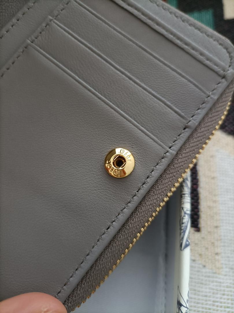 美品♬ディオール 二つ折り財布 グレー 小銭入れ