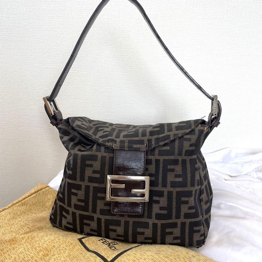 良品 FENDI マンマ ズッカ ショルダーバッグ トートバッグ ビンテージ FENDI ワンショルダー ヴィンテージ バッグ ズッカ マンマバケット
