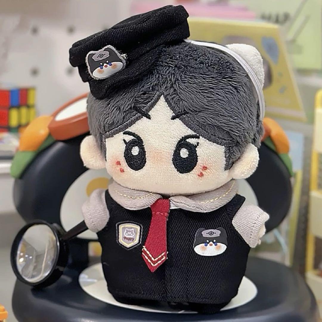 ぬいぐるみ服10cm 着せ替え ぬい活 ぬい服 警察服 police 黒柴犬