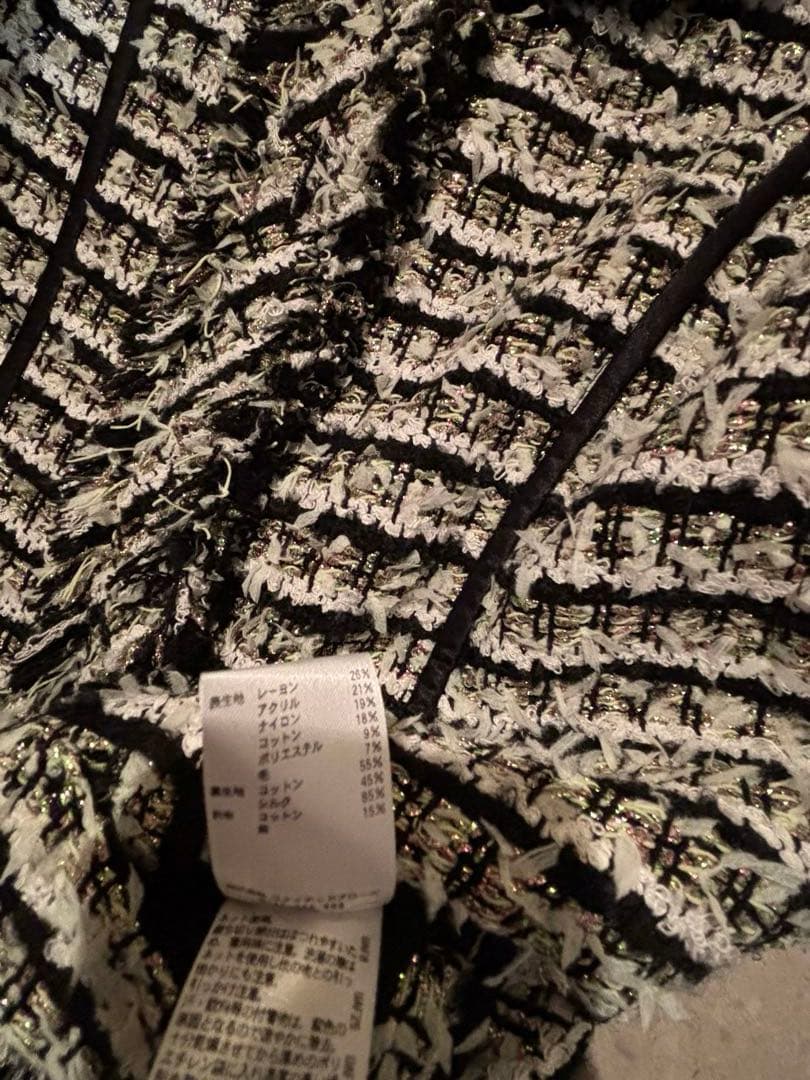 ブラミンク 2024AWツイードジレ 36サイズ ブラミンク 2024AWツイードジレ 36サイズ