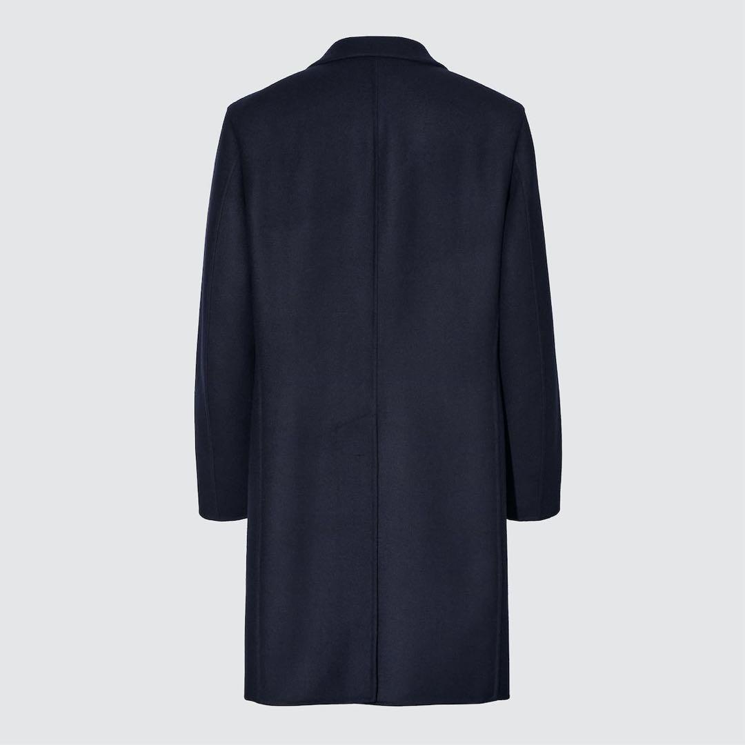 ユニクロ +J ウールブレンドチェスターコート ネイビー S 定価29,990円