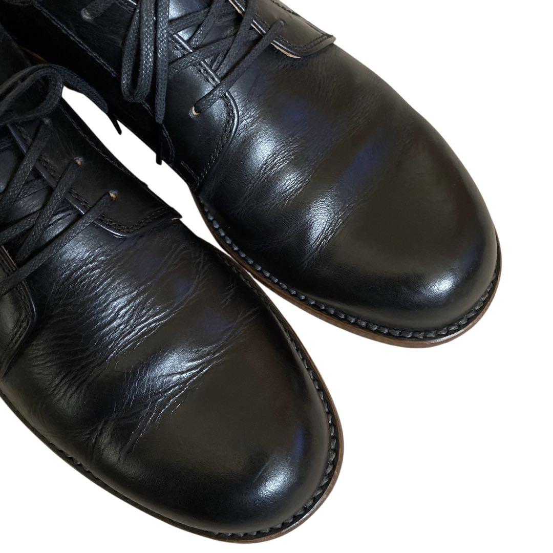良品 PADRONE × Sot プレーントゥ シューズ 26.5㌢ 黒 別注 良品 PADRONE × Sot プレーントゥ シューズ 26.5㌢ 黒 別注