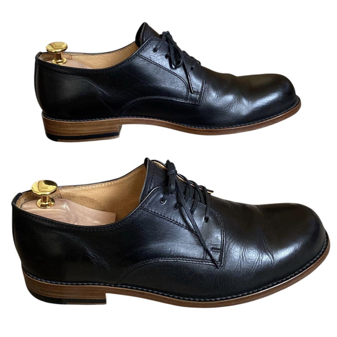 良品 PADRONE × Sot プレーントゥ シューズ 26.5㌢ 黒 別注