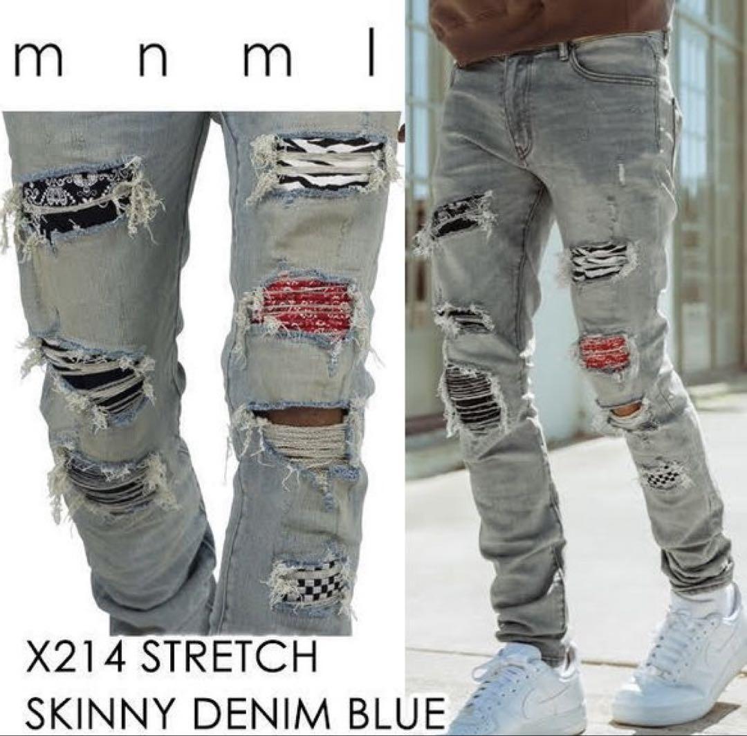 mnml X214 スキニーデニム　28 mnml ミニマル デニムパンツ X214 SKINNY DENIM｜デニム