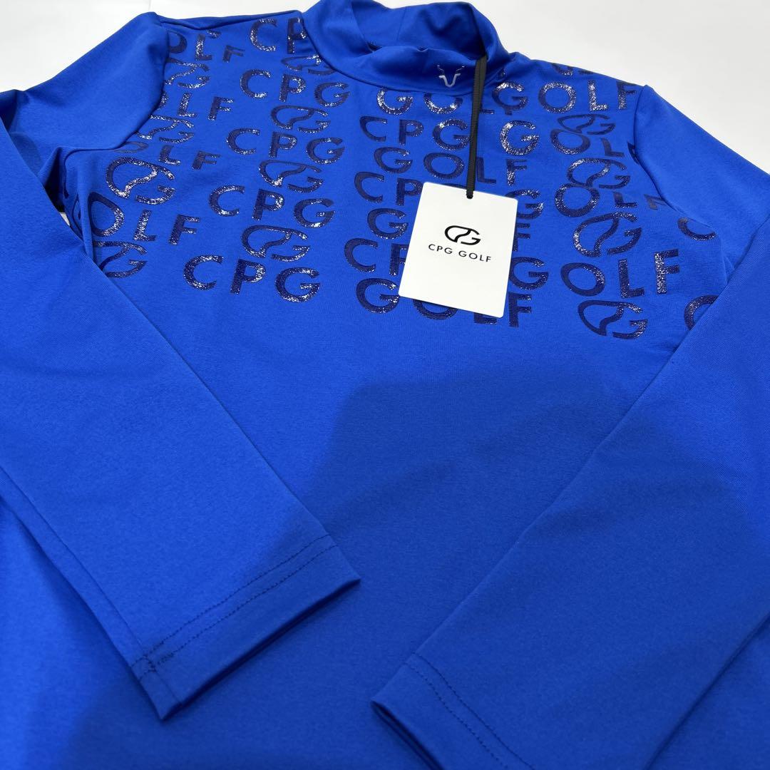 ブランド通販サイトをすべて 新品❤️CPG GOLF ハイネックシャツ 青 レディースウェア