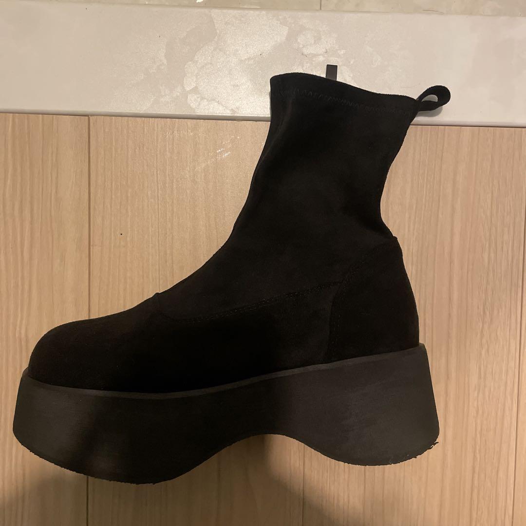 Musbore platform suede boots スエード厚底ブーツ　M