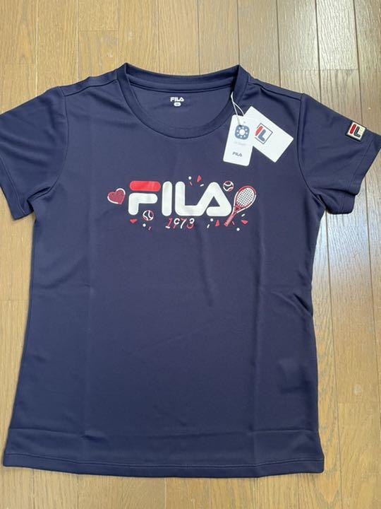 フィラFILAレディース半袖TシャツMネイビー