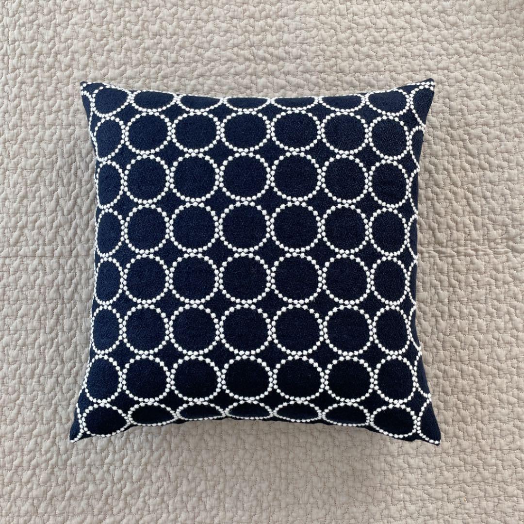 ⚮̈ミナペルホネン タンバリン ネイビー クッションカバー