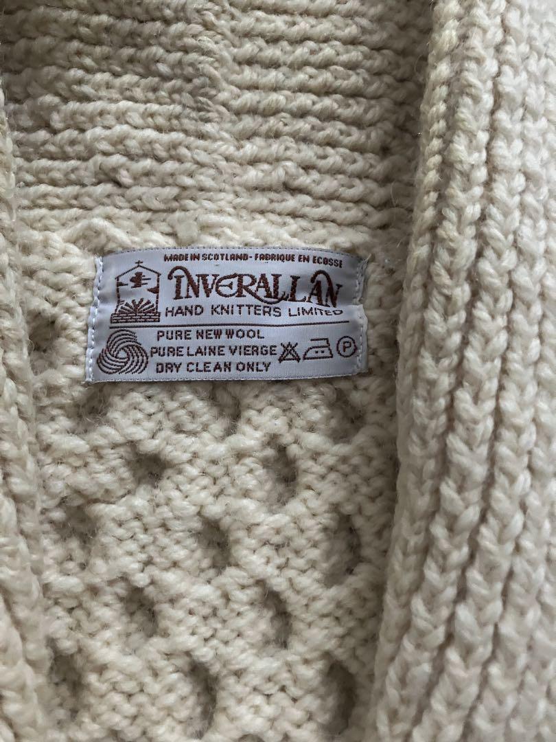 インバーアラン INVERALLAN カーディガン 白 カウチン