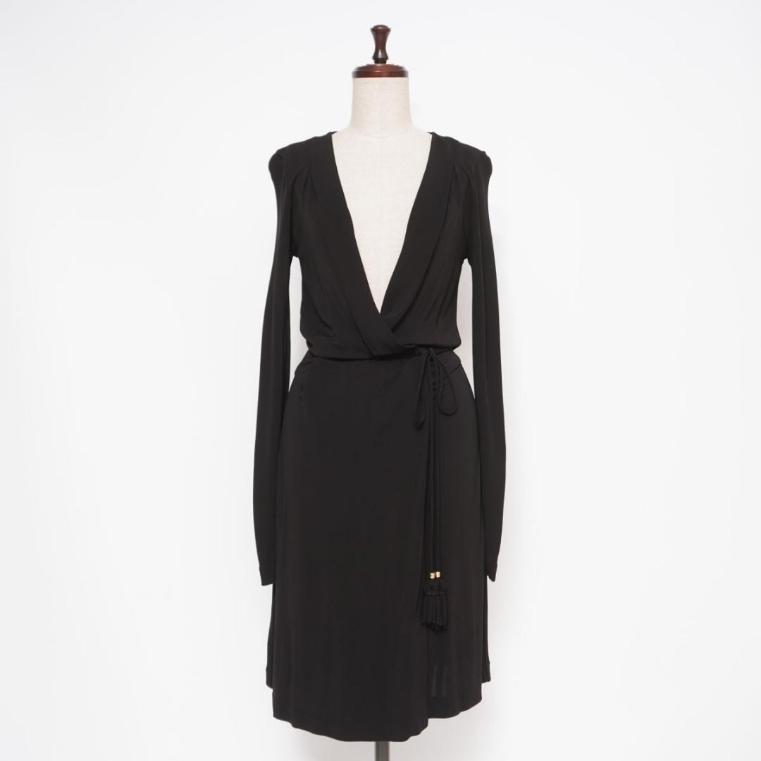 DIANE von FURSTENBERGカシュクールワンピース　サイズ10 ダイアンフォンファステンバーグ カシュクールワンピース 黒
