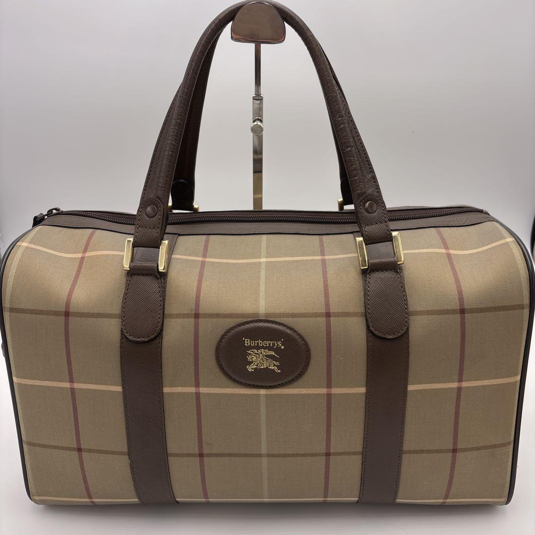 Burberrys’ ボストンバッグ 玉虫色 ヴィンテージ 旅行バックBURBERRY